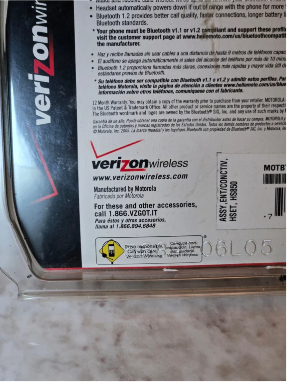 Motorola Wireless Bluetooth Headset for Cell Phones - Brand New / Vintage Retail